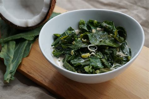 how-to-make-coconut-braised-collards-island-and image