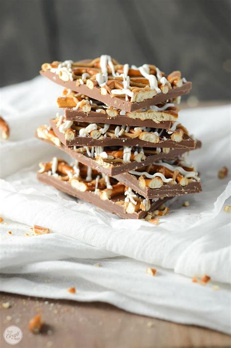 chocolate-peanut-butter-bark-recipe-with-pretzels image