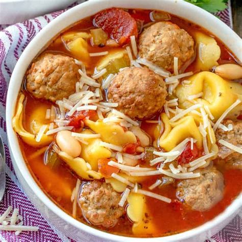 crock-pot-meatball-and-tortellini-soup-the image