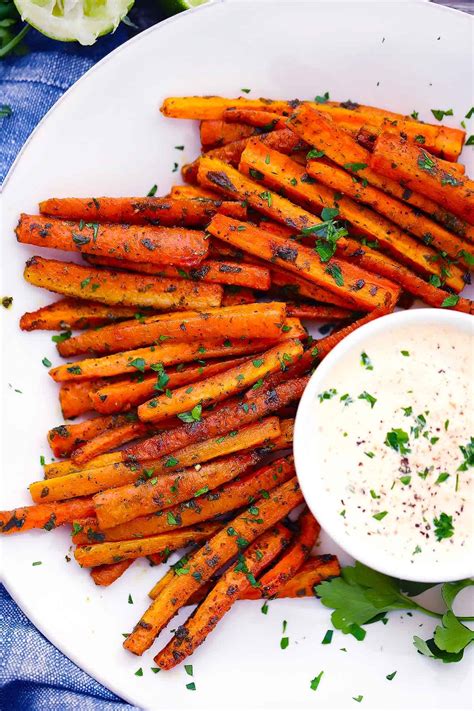 carrot-fries-with-spicy-mayo-dipping-sauce image