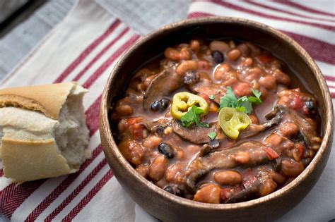 vegan-bean-with-mushroom-bacon-soup-instant-pot image