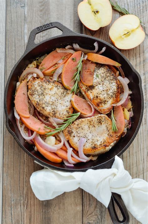 one-skillet-honey-dijon-pork-chops-with-apples-onions image