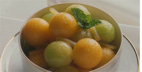 ginger-melon-balls-in-syrup-healthy-dessert-heart image