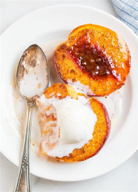 baked-peaches-with-maple-syrup-cinnamon-and image