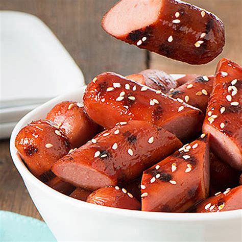 sweet-spicy-hot-dog-bites-maple-lodge-farms image