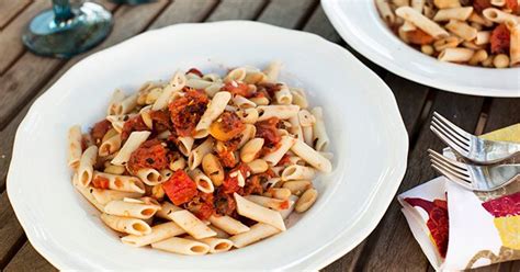 roasted-tomato-and-cannellini-bean-pasta-forks-over image