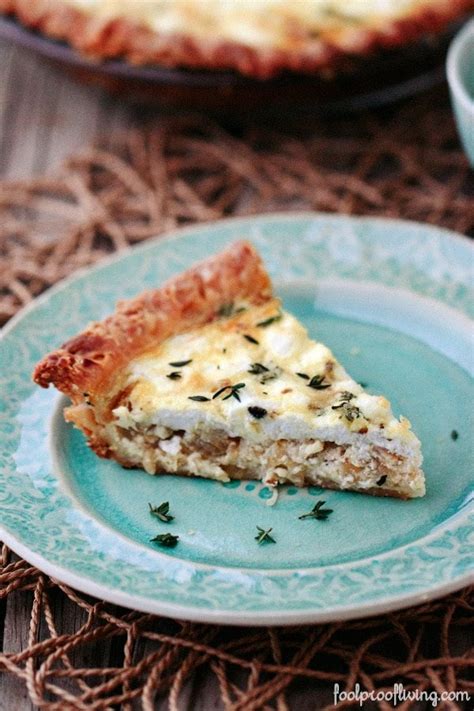 goat-cheese-quiche-with-caramelized-onions-and-thyme image