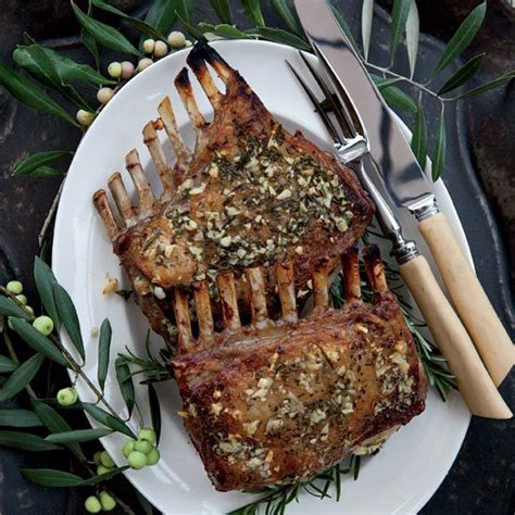 garlic-crusted-roast-rack-of-lamb-recipe-food-wine image