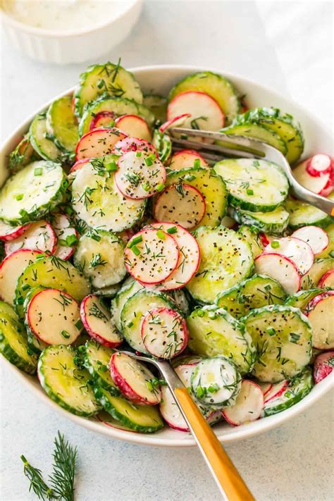 creamy-cucumber-salad-with-greek-yogurt-and-dill image