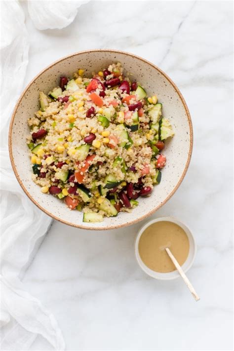 vegan-quinoa-salad-with-tahini-dressing-krolls-korner image