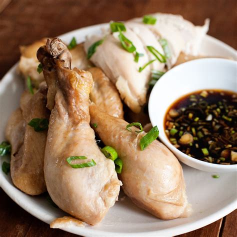 steamed-chicken-with-scallions-and-ginger-food-wine image