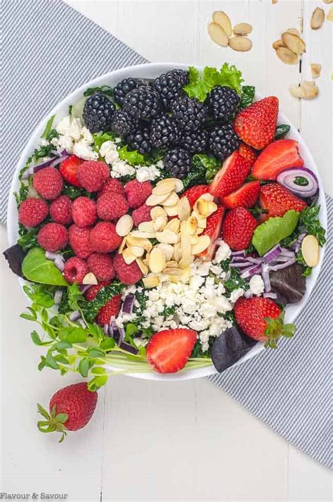 mixed-green-salad-with-berries-flavour-and-savour image