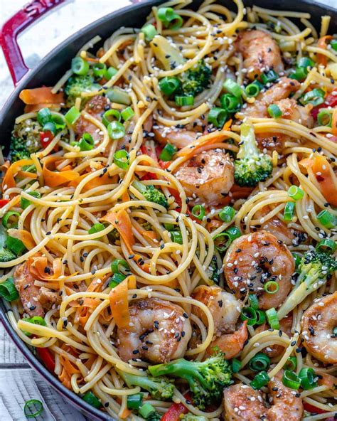 easy-shrimp-stir-fry-noodles-recipe-healthy-fitness image