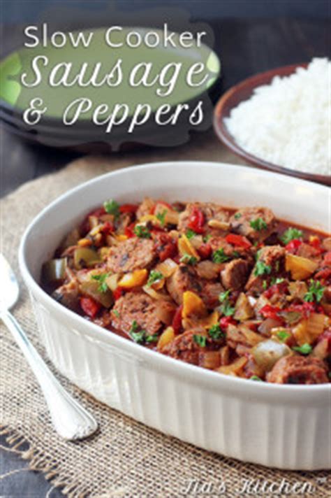 slow-cooker-sausage-and-peppers-slow-cooker image