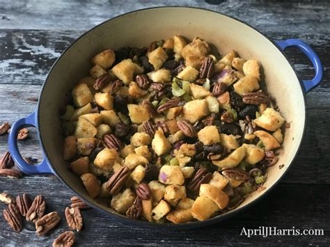 thanksgiving-stuffing-with-apricots-celery-and-pecans image