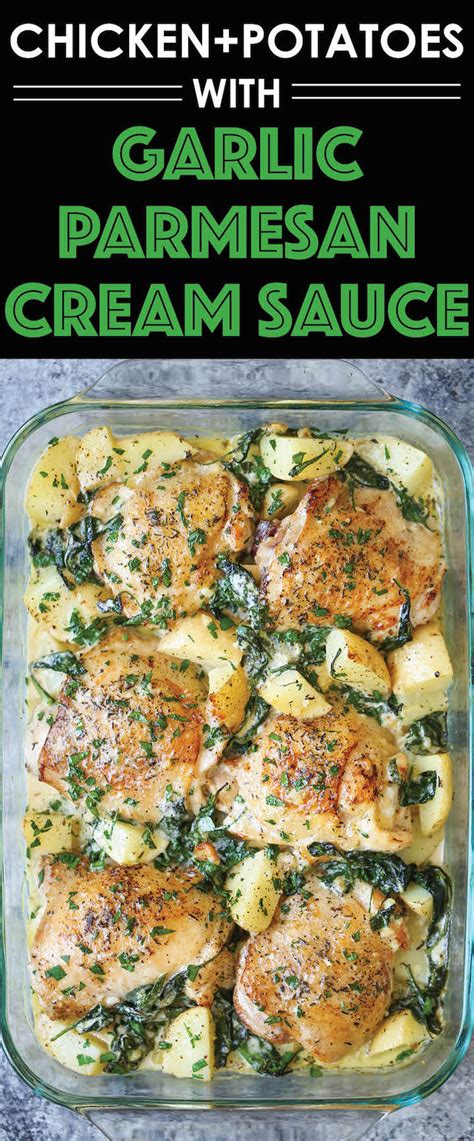 chicken-and-potatoes-with-garlic-parmesan-cream-sauce image