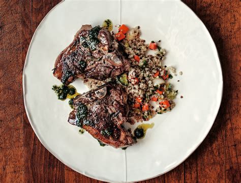 lamb-chops-with-cilantro-chimichurri-and-quinoa-salad image