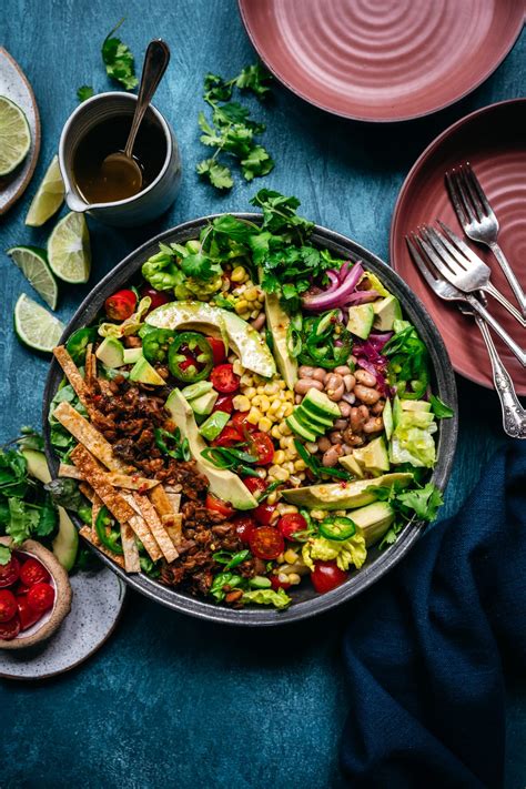 vegan-taco-salad-with-lentil-walnut-taco-meat image