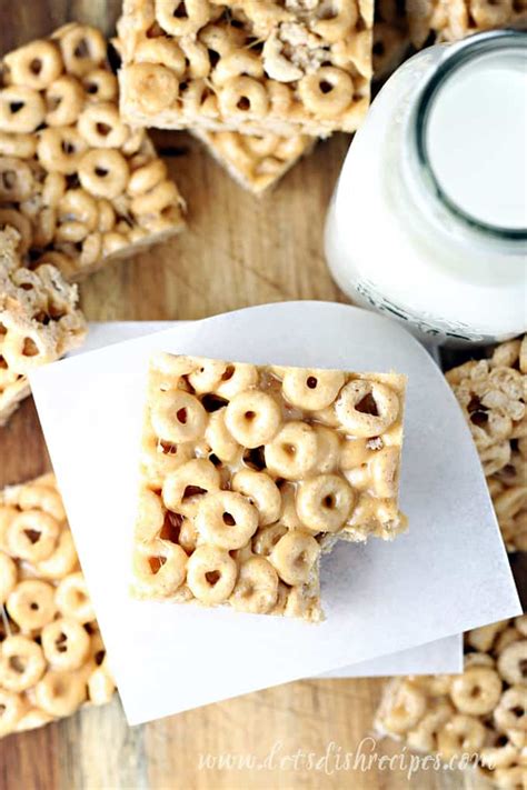 peanut-butter-cheerios-bars-lets-dish image