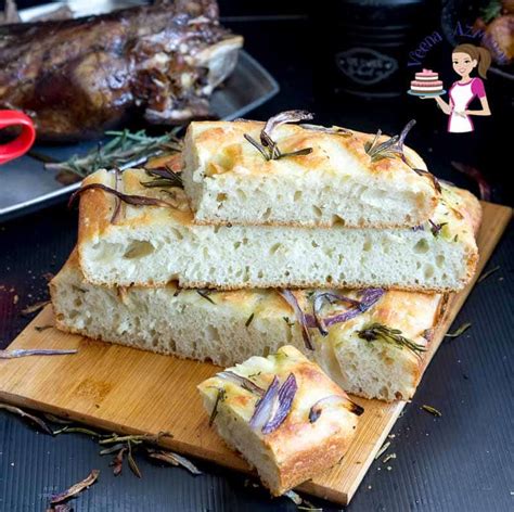 best-focaccia-bread-with-rosemary-onions-garlic-veena-azmanov image