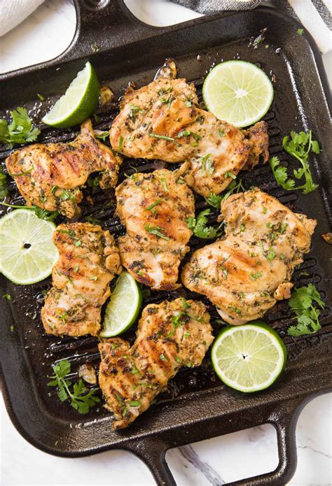 easy-cilantro-lime-grilled-chicken-thighs image