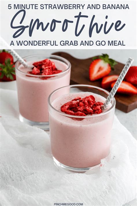 5-minute-strawberry-and-banana-smoothie-pinch-me image