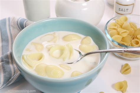 pasta-with-milk-milk-soup-with-step-by-step-photos image