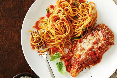 chicken-parmigiana-with-spaghetti-canadian-living image