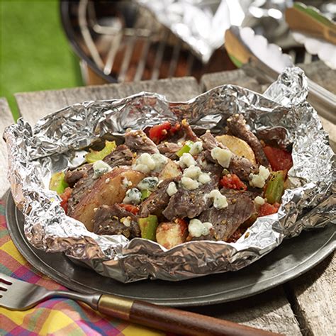 grilled-blue-cheese-steak-and-potato-foil-packets image