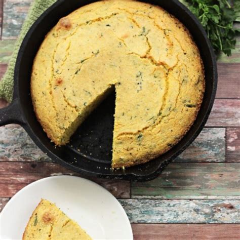 cilantro-skillet-cornbread-recipe-sweet-t-makes-three image