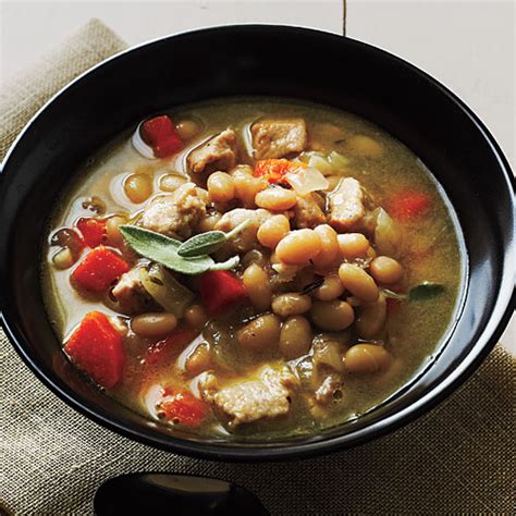 pork-and-herbed-white-beans-recipe-myrecipes image