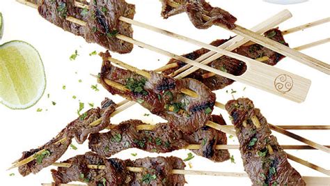 indonesian-beef-satay-recipe-finecooking image