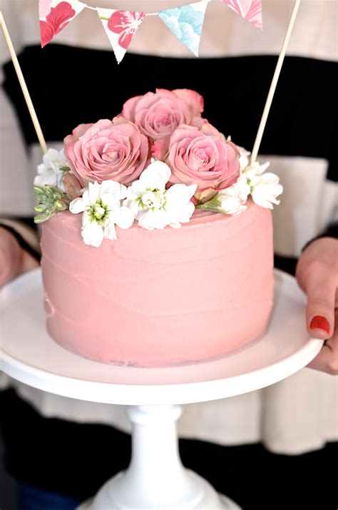 raspberry-vanilla-cake-with-buttercream-frosting-cake image