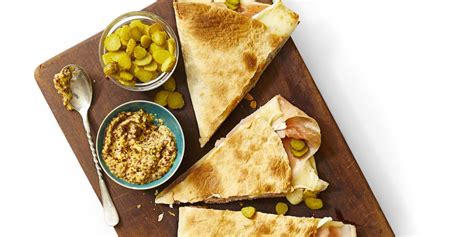 how-to-make-ham-and-brie-quesadilla-womans-day image