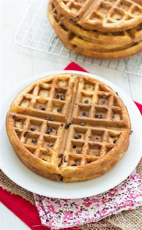 healthier-chocolate-chip-waffles-kristines-kitchen image