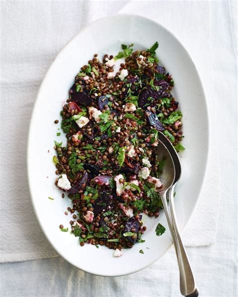 easy-warm-lentil-and-beetroot-salad-recipe-delicious image