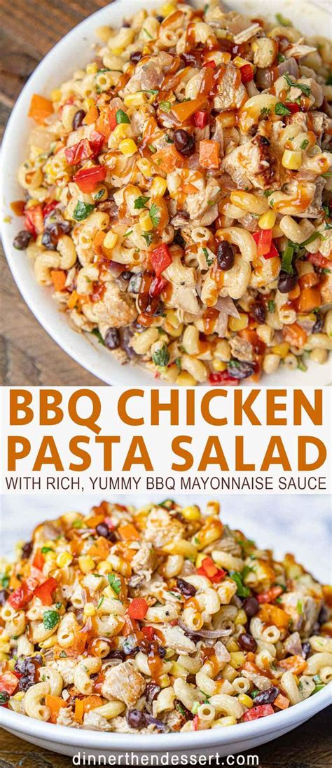 bbq-chicken-pasta-salad-dinner-then-dessert image