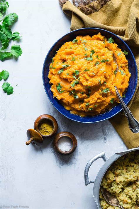 curried-savory-vegan-healthy-mashed-sweet-potatoes image