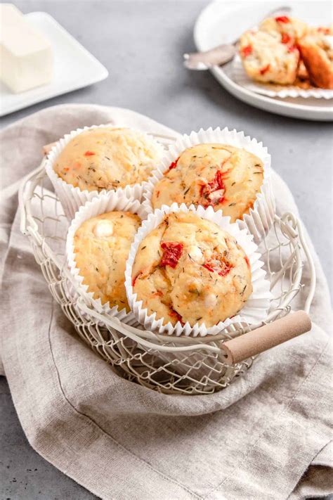 feta-roasted-pepper-muffins-puffy-fluffy-and-soft image