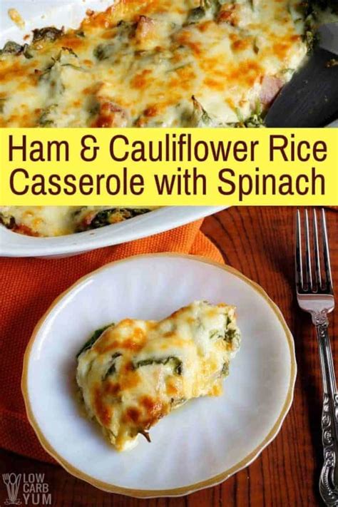 ham-and-cauliflower-rice-casserole-with-spinach-low image