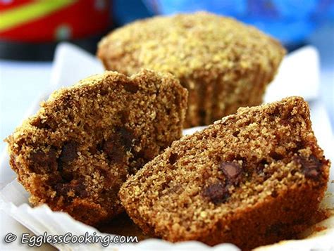 healthy-chocolate-chip-muffins-recipe-eggless-cooking image