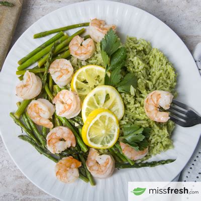 lemon-butter-shrimp-and-asparagus-with-pesto-rice image