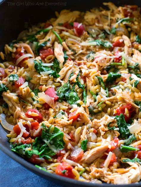 one-pan-chicken-and-spinach-orzo-the-girl-who-ate image