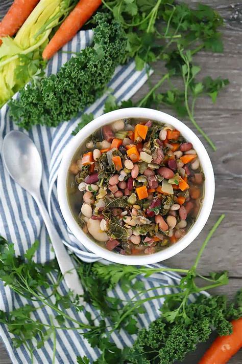 slow-cooker-15-bean-soup-with-ham-and-kale-bowl-of image