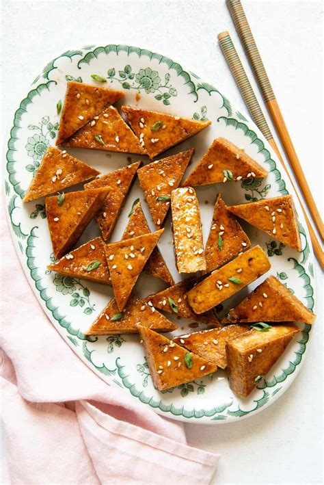 the-best-crispy-pan-fried-teriyaki-tofu-healthy-nibbles image