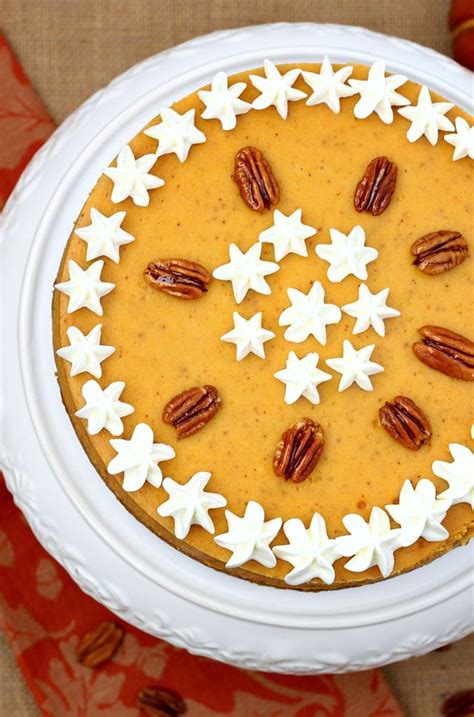 pumpkin-cheesecake-with-pecan-graham-cracker-crust image