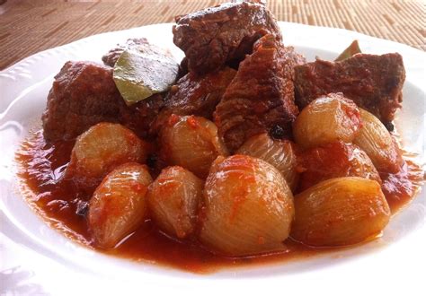 beef-stifado-recipe-greek-beef-stew-my-greek-dish image
