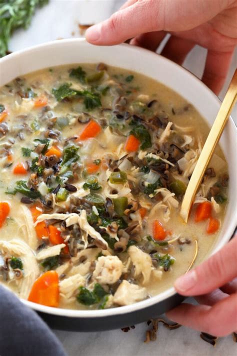 ultimate-chicken-wild-rice-soup-serves-6-fit-foodie image