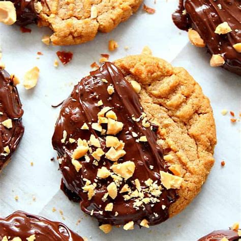 chocolate-dipped-peanut-butter-cookies image
