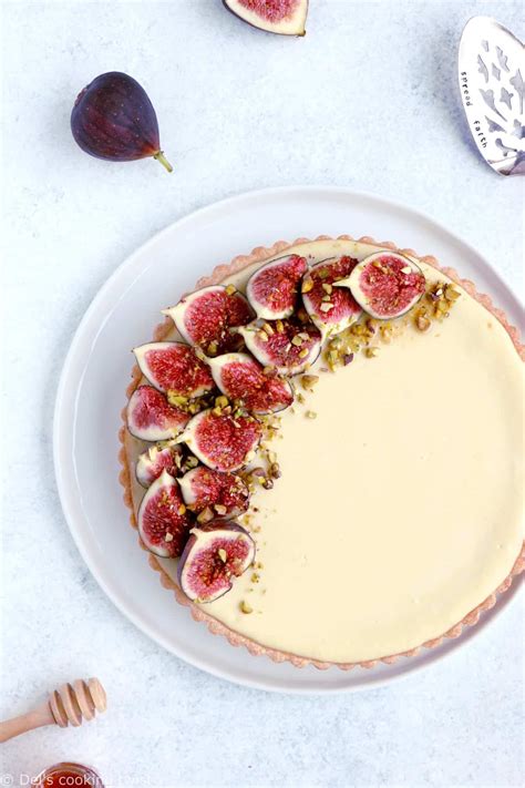 fresh-fig-cheesecake-tart-dels-cooking-twist image